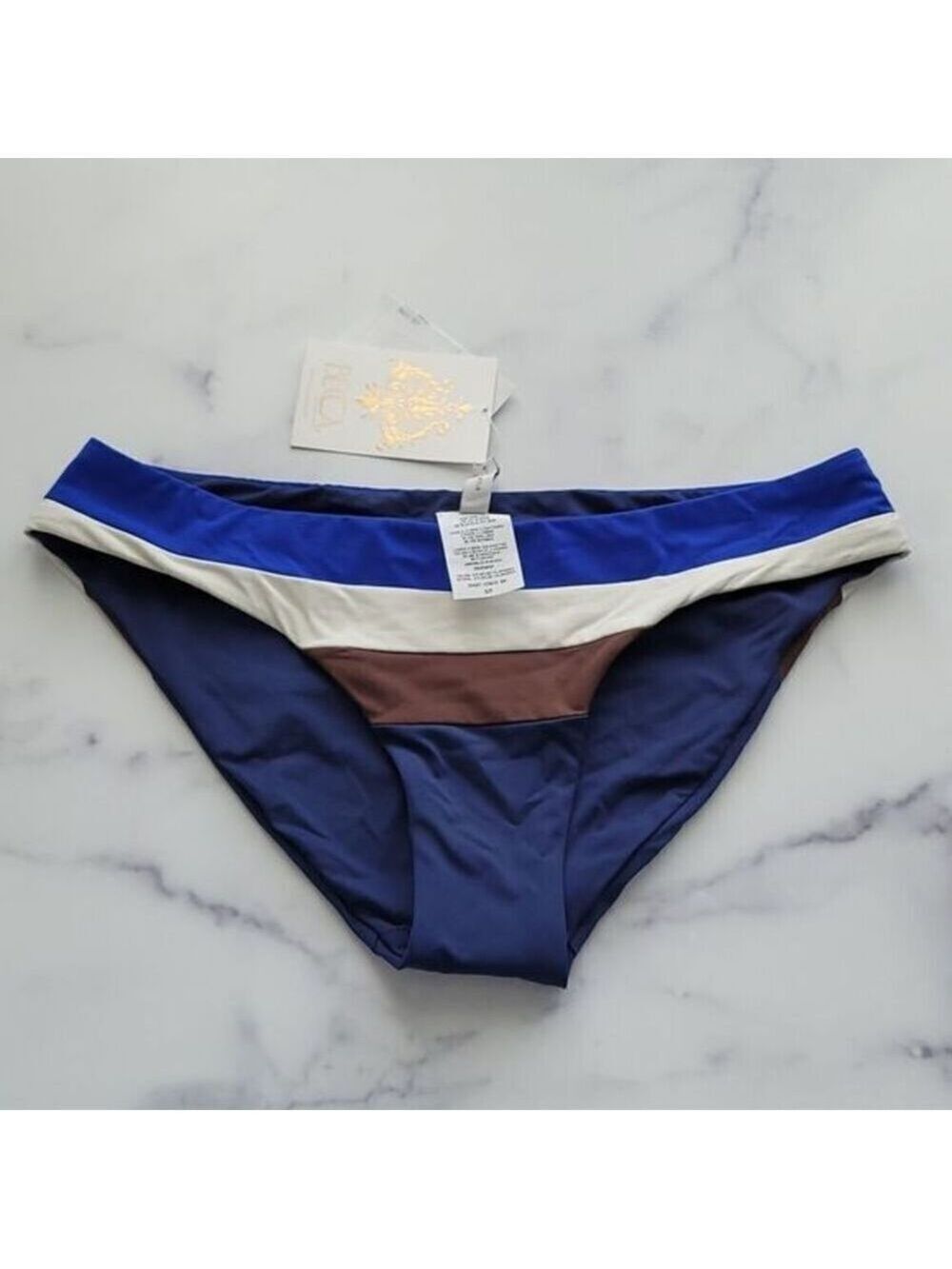 SPLENDID Hipster striped swim bikini bottom